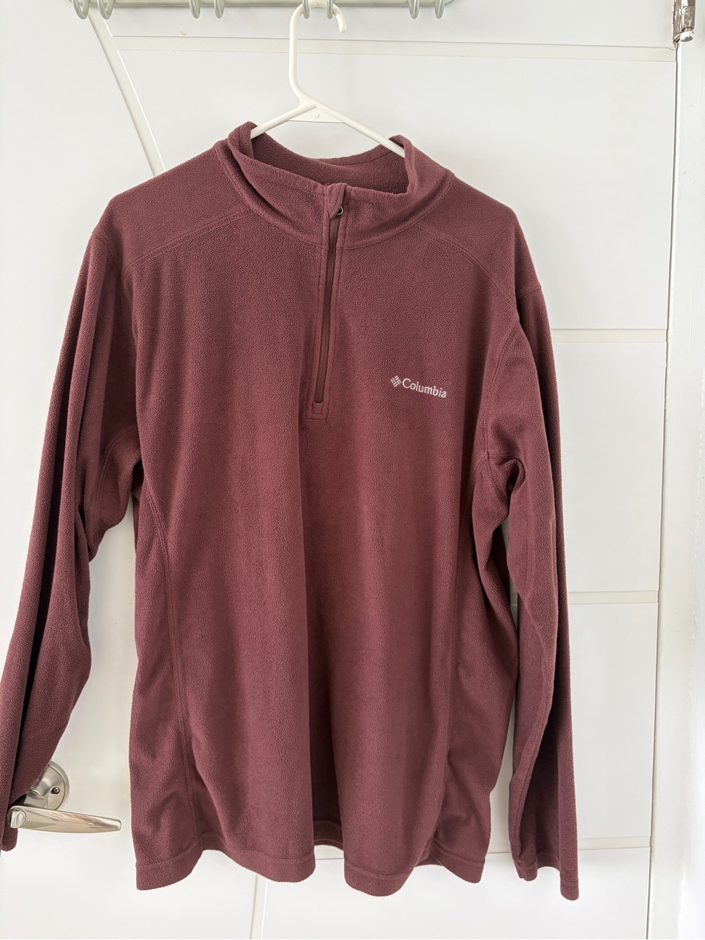 Columbia Quarter-Zip Fleece Pullover in Dusty Mauve